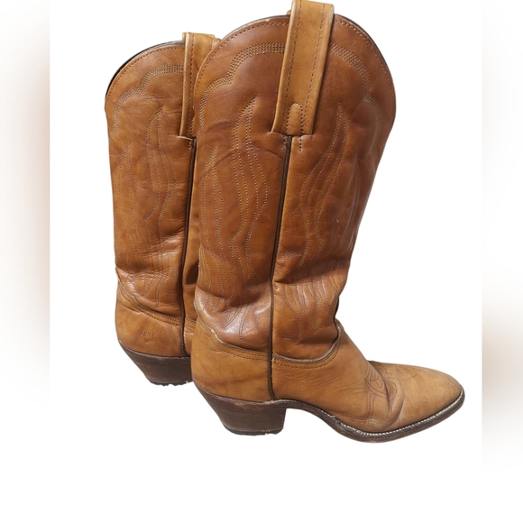 Frye Other - Frye Tan Heeled Boots with Western Charm/ Vintage